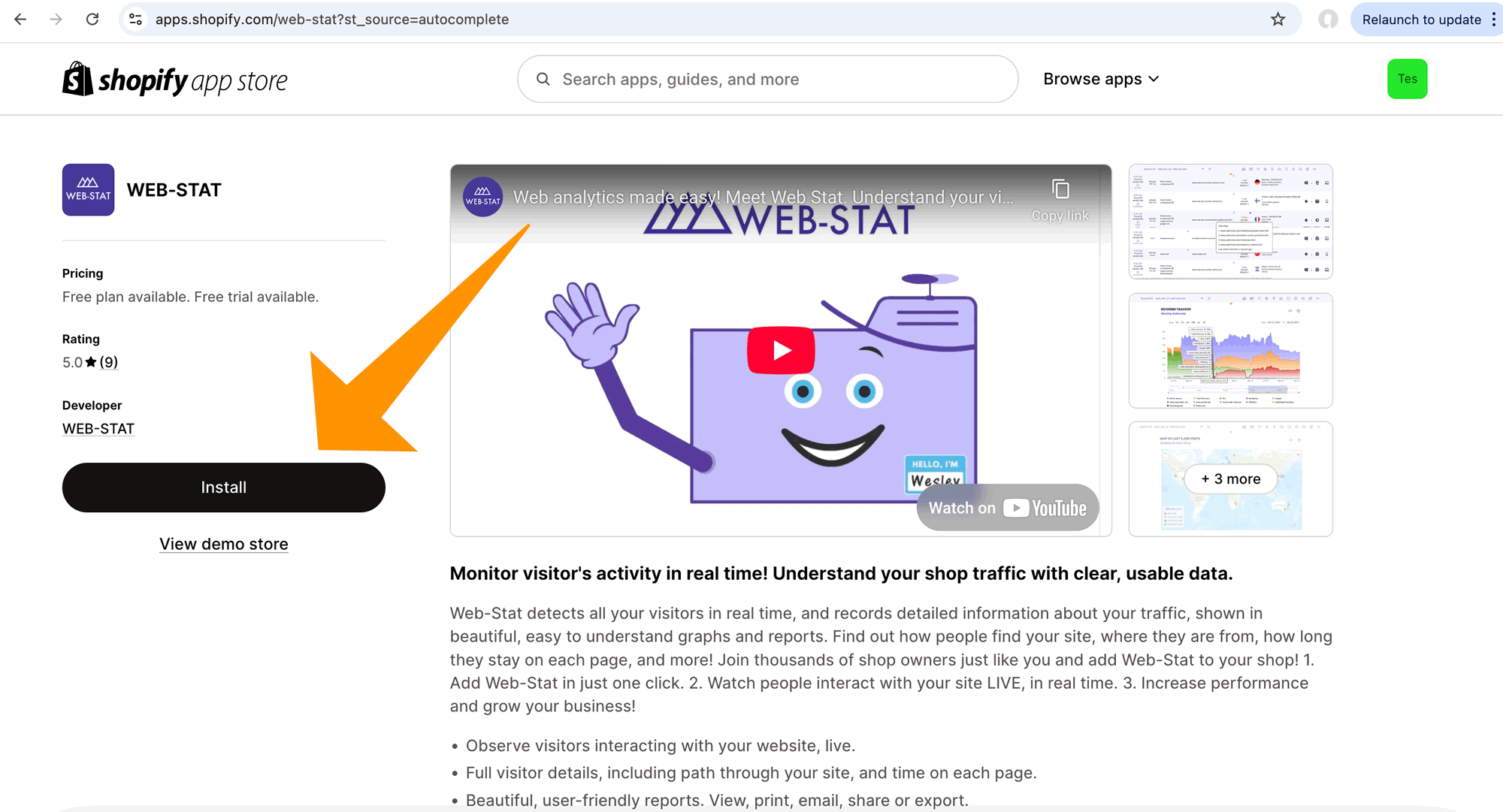 Añadir Web-Stat 3