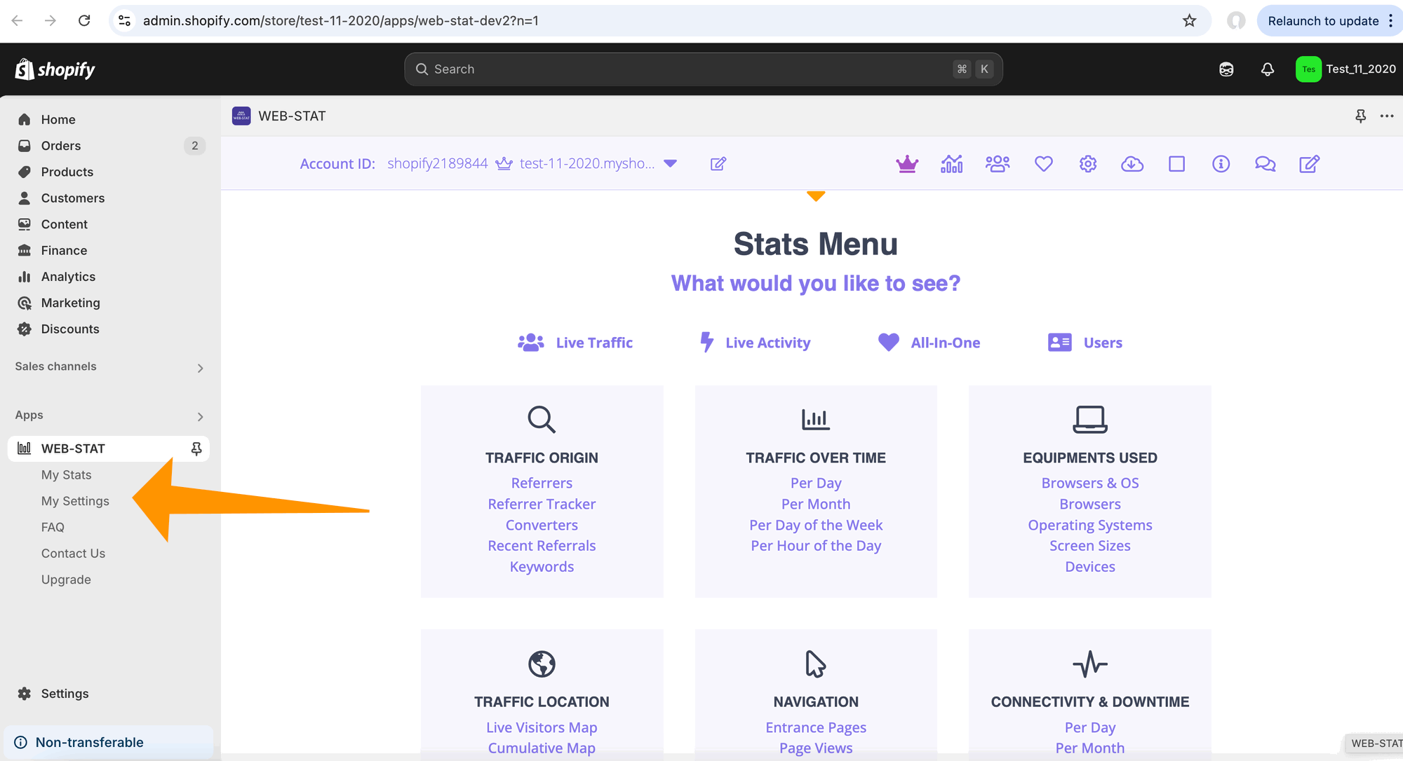 Añadir Web-Stat 7