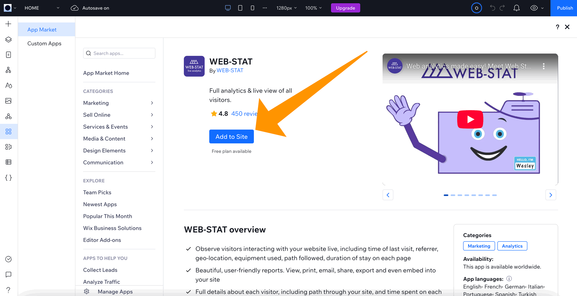 Añadir Web-Stat 3